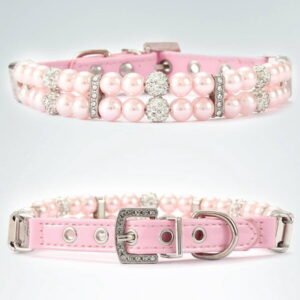 Faux Pearl Pet Collar – Elegant and Stylish Collar for Cats & Dogs, Perfect for Special Occasions
