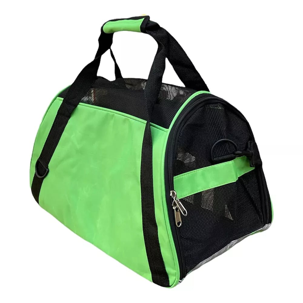 Pet Travel Carrier Portable Bag for Cats, Dogs, Kittens or Puppies, Collapsible, Durable, Airline Approved, Travel Friendly, Small Size 17"L x 7.9"W x 11.4"H, Green - Image 5