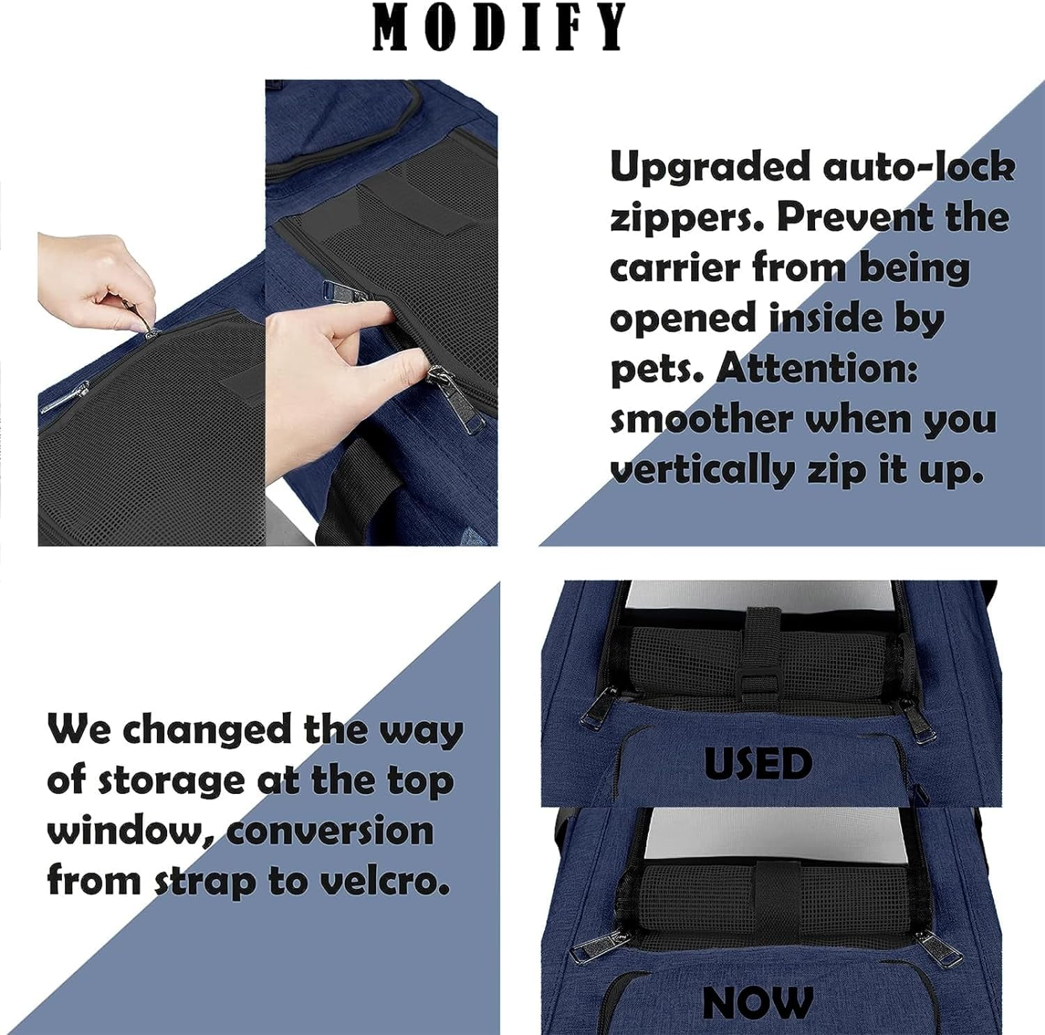 Medium Cat Carrier Large 15 lbs+ Soft Pet Travel Bag for 2 Kittens or Big Maine Coons 25 lbs - Image 4