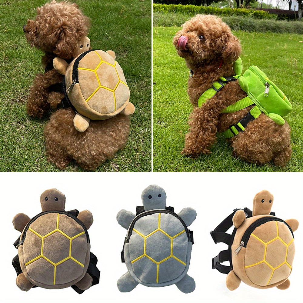 No-Pull Dog Backpack Harness with D-Ring | Cute Turtles Shape Bag for Small Medium Dogs, Adjustable Pet Carrier Backpack for Traveling Camping Hiking, Self Carrier Backpack for Dogs To Wear - Image 23
