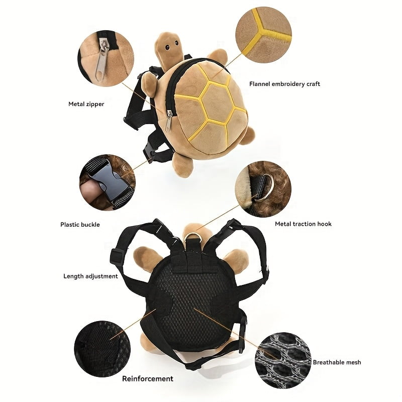 No-Pull Dog Backpack Harness with D-Ring | Cute Turtles Shape Bag for Small Medium Dogs, Adjustable Pet Carrier Backpack for Traveling Camping Hiking, Self Carrier Backpack for Dogs To Wear - Image 25