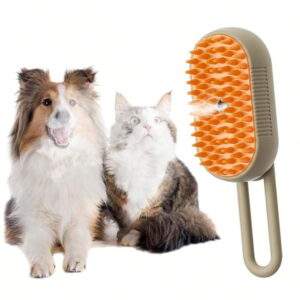 All-in-One Pet Steam Groomer Brush for Deep Cleaning & Reduced Shedding