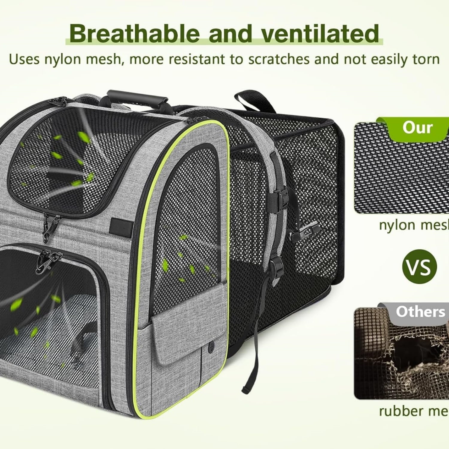Cat Carrier Backpacks, Expandable Cat Backpack with Breathable Mesh, Pet Carrier Backpack for Cats Small Dogs Puppies Up to 17 Lbs, Dog Carrier Backpack Great for Travel Hiking Camping Outdoor
