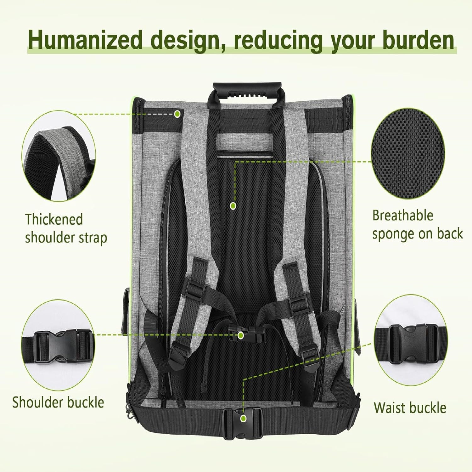 Cat Carrier Backpacks, Expandable Cat Backpack with Breathable Mesh, Pet Carrier Backpack for Cats Small Dogs Puppies Up to 17 Lbs, Dog Carrier Backpack Great for Travel Hiking Camping Outdoor - Image 7