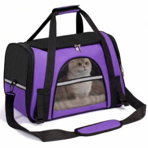 Secure Zipper Anti-Escape Pet Carrier Backpack | Spacious Ventilated Foldable Cat/Dog Travel Bag | Car & Airline Approved Collapsible Cage With Breathable Design