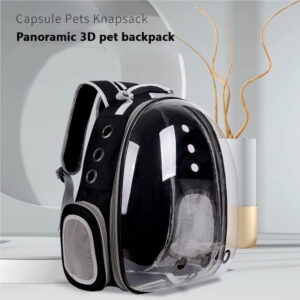 Transparent Space Capsule Pet Backpack for Small Dogs Cats - Airline Approved Travel Carrier