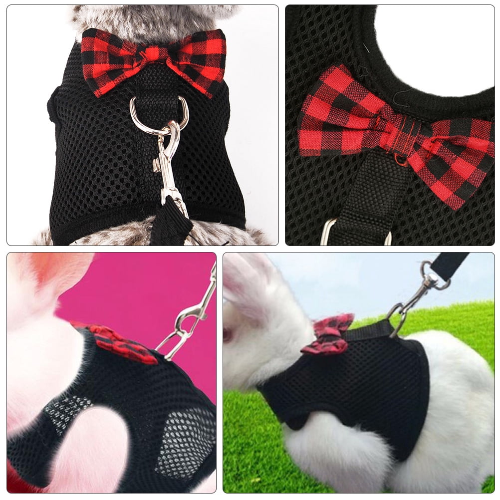 2 Sets Pet Vest Harness Dog Training Harnesses Ferret Travel Black - Image 2