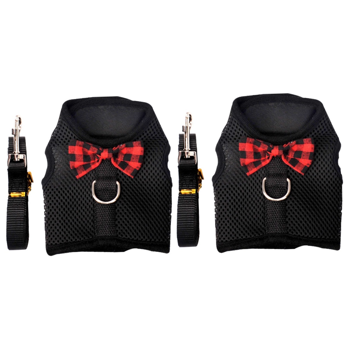 2 Sets Pet Vest Harness Dog Training Harnesses Ferret Travel Black - Image 4