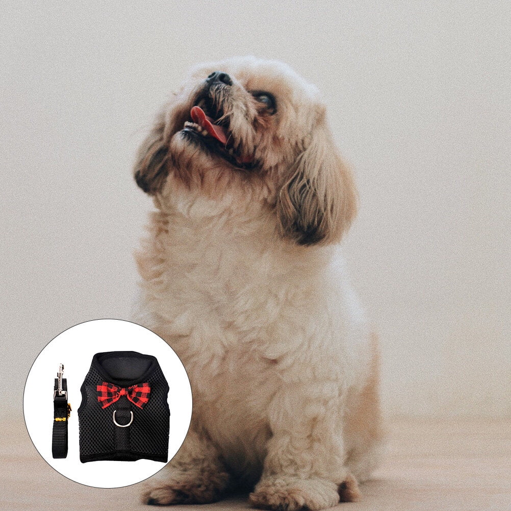 2 Sets Pet Vest Harness Dog Training Harnesses Ferret Travel Black - Image 6