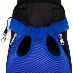 Dog Carrier Backpack for Small Dogs, Portable Pet Front Pack with Breathable Mesh, Adjustable Double Shoulder Bag for Outdoor Hiking Travel, Sky Blue S