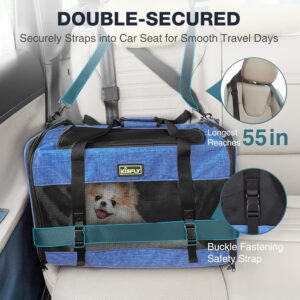 Dog Carriers for Small Dogs, Large Cat & Bunny, Foldable Soft-Sided Pet Travel Bag, up to 25lbs (20"x13"x13")
