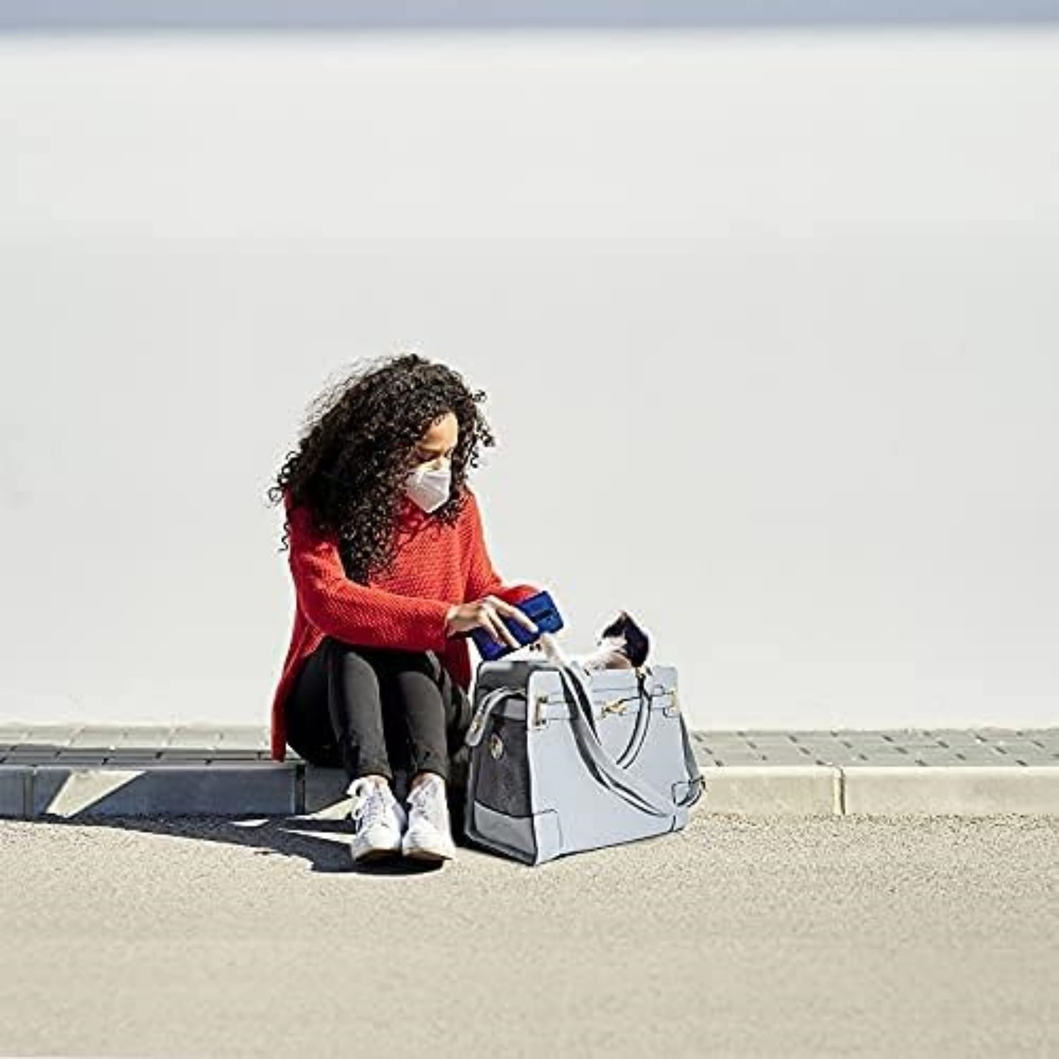 Fashion Pet Carrier Dog Cat Carrier Purse Soft-Sided Leather Handbag Pet Tote Bag for Small Dogs Puppy and Cats - Image 6