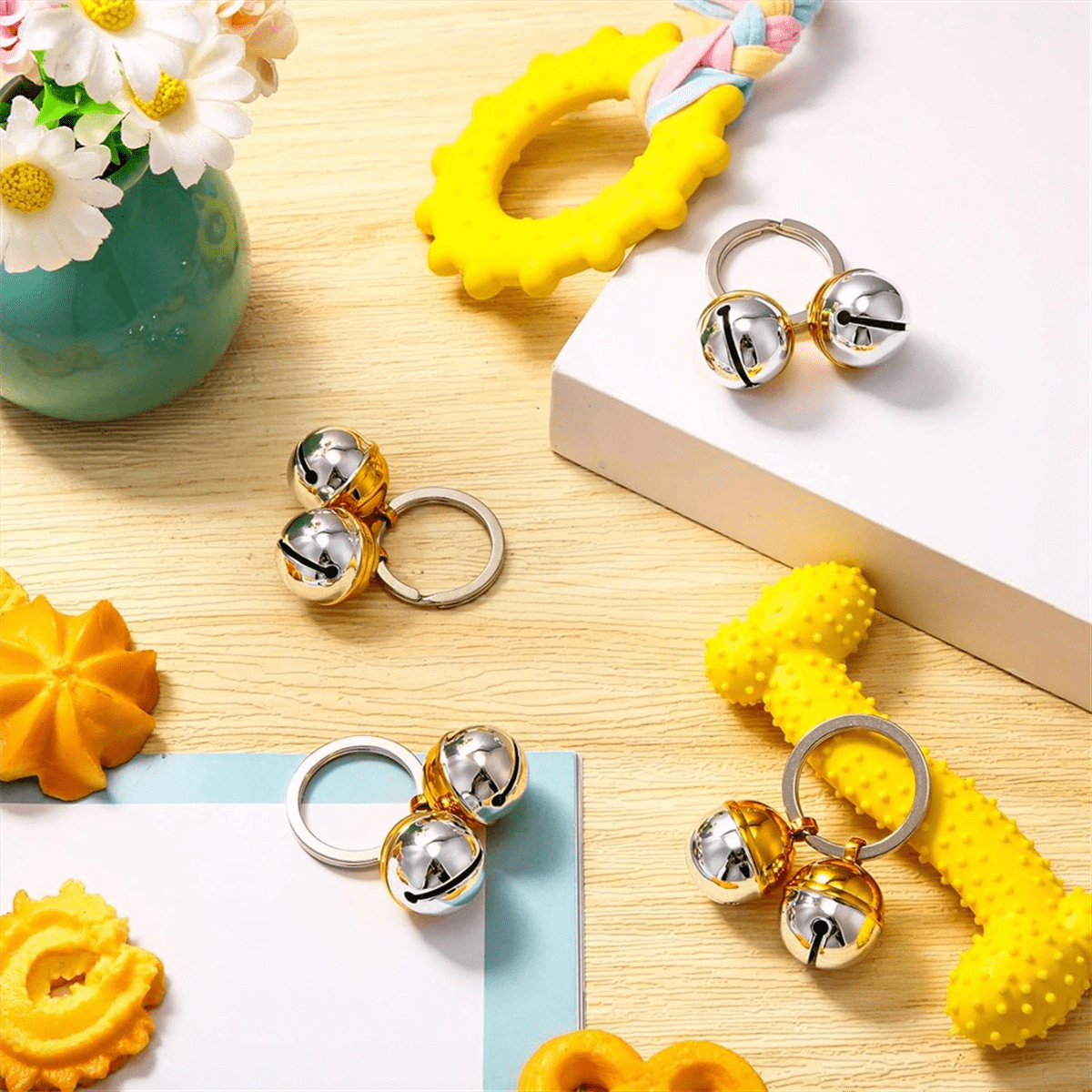 8 Pack Extra Loud Cat & Dog Bells, Brass Dog Collar Bell Pet Tracker, Protect Wildlife, for Various Deaf or Elderly Pets - Image 4