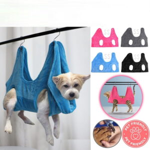 Portable Pet Grooming Hammock Harness, Adjustable Hanging Sling for Dog Cat Nail Trimming & Hair Care, Breathable Helper with 3 Sizes