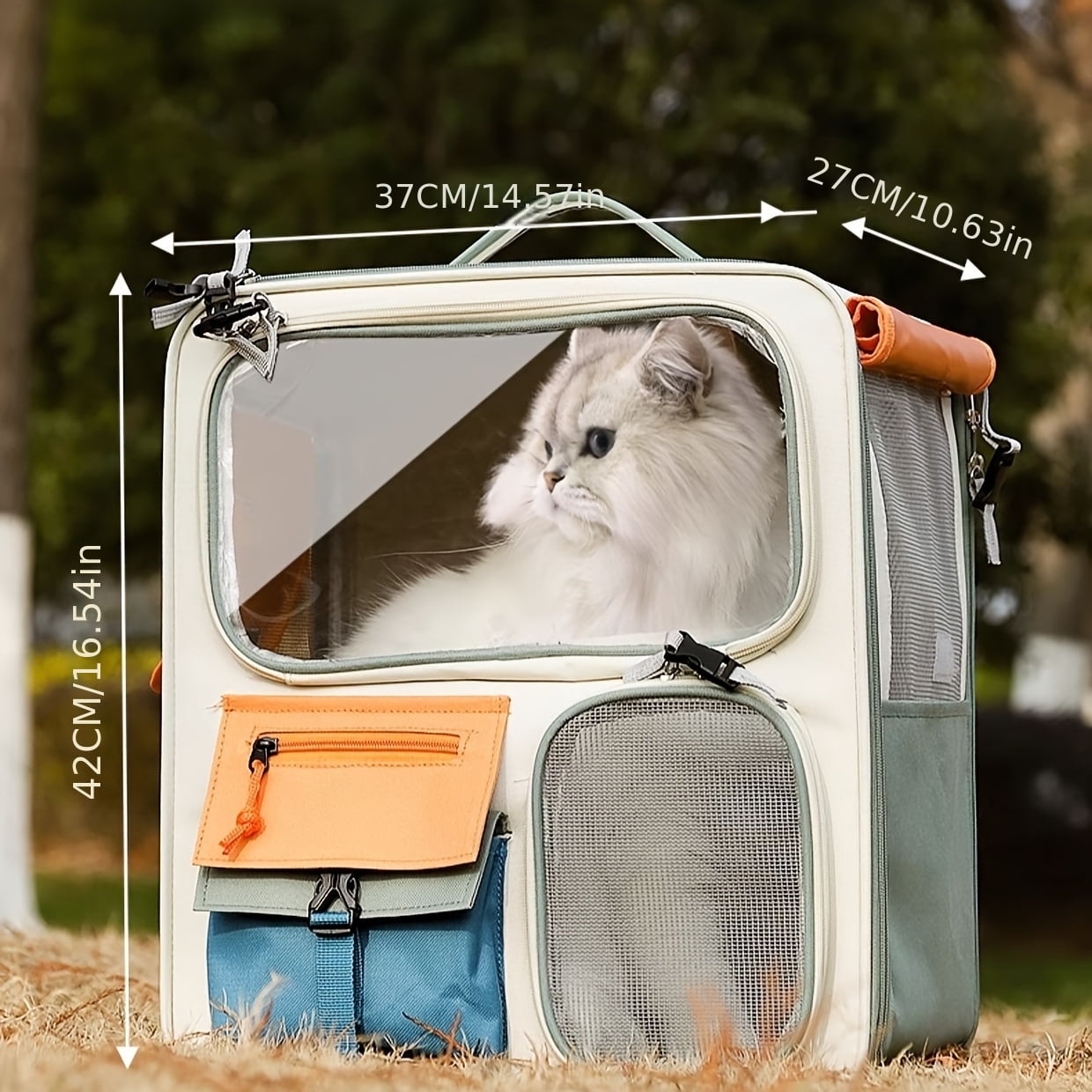 Spacious Pet Carrier Backpack for Cats and Small Dogs Up to 27 Pounds, Comfortable Travel Bag with Ventilated Breathable Design for Airline Approved Pet Transport - Image 2