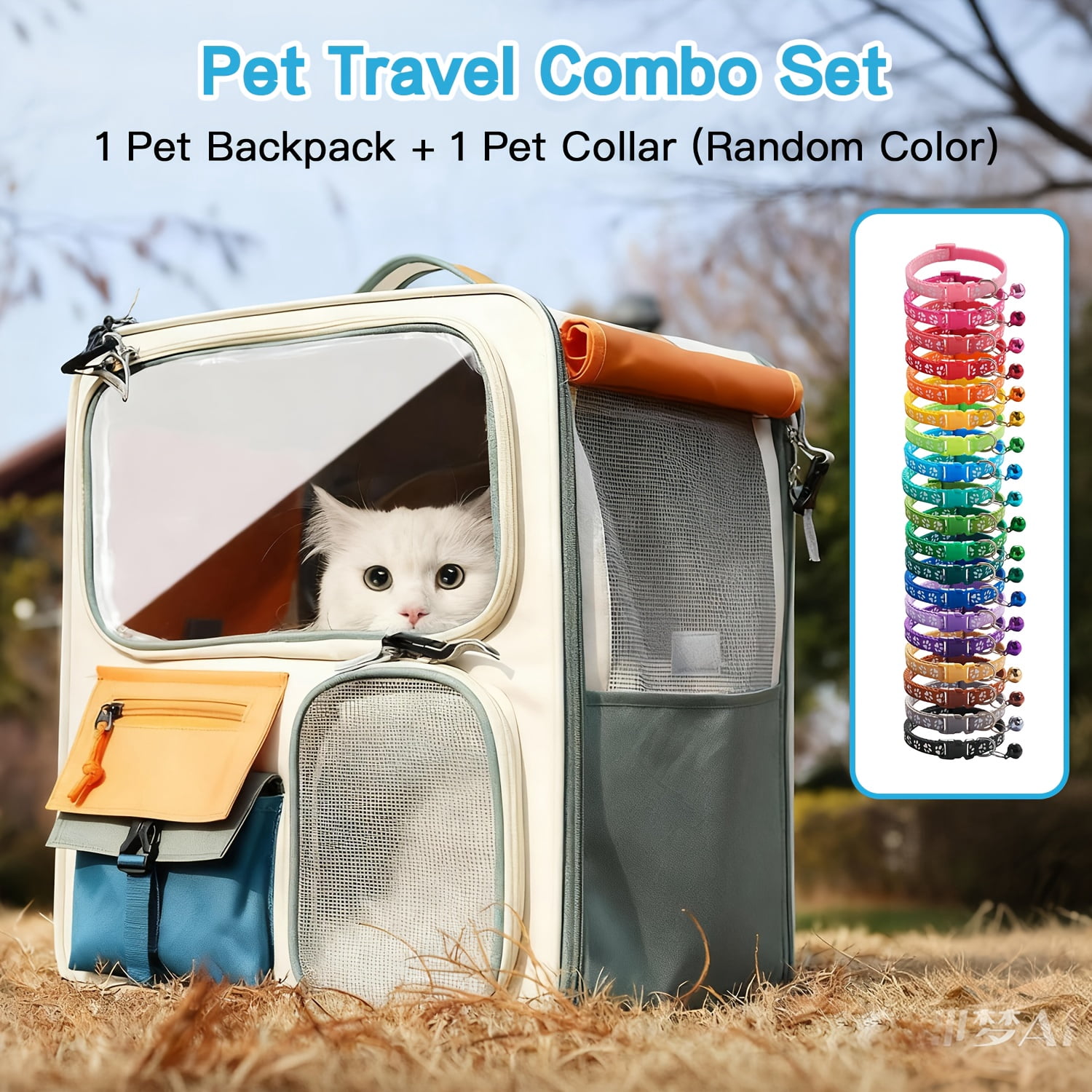 Spacious Pet Carrier Backpack for Cats and Small Dogs Up to 27 Pounds, Comfortable Travel Bag with Ventilated Breathable Design for Airline Approved Pet Transport - Image 3