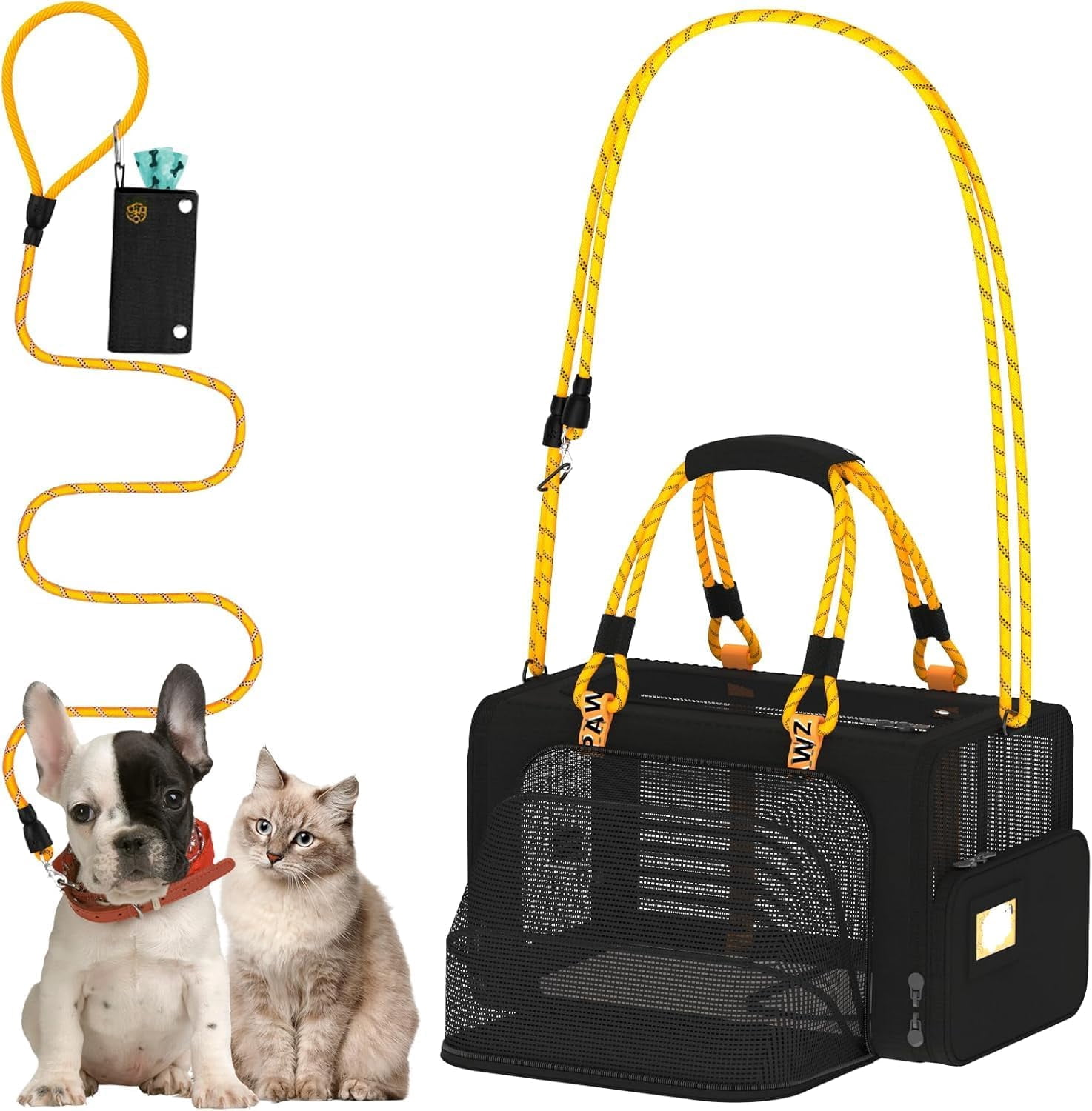 Expandable Pet Carrier TSA Airline Approved, 18″×11″×11″ Soft-Sided Top-Load Carriers for Small Dog & 2 Cats Under Seat, Collapsible Puppy & Animal Travel Bag Up to 18lbs, ID Card, Chew-Proof - Image 24