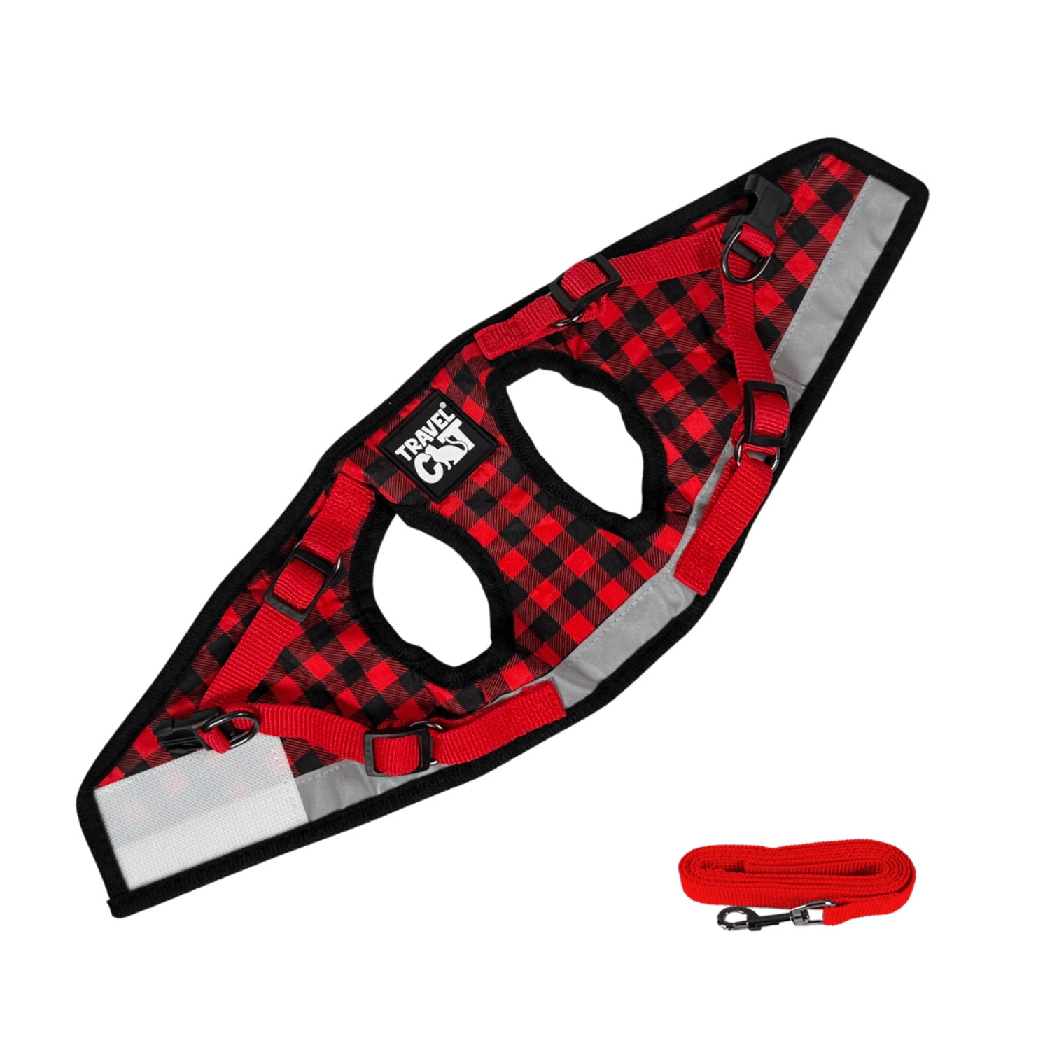 "The Pawsitively Plaid" Limited Edition Buffalo Plaid Cat Harness - Image 5