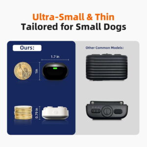 Ultra-Small Cat Shock Collar, Ultra-Light & Thin Cat Training Collar with 1300ft Remote, Tailored for Cats & Small Dogs, 198-Level Precise Control, Waterproof, Rechargeable (Beige)