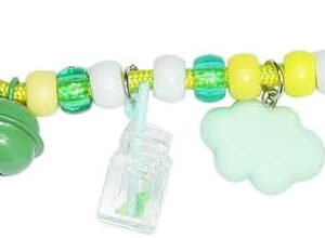 Adjustable Green Bell Cat Collar, Small Dog & Kitten Pet Collar with Jewelry Charm