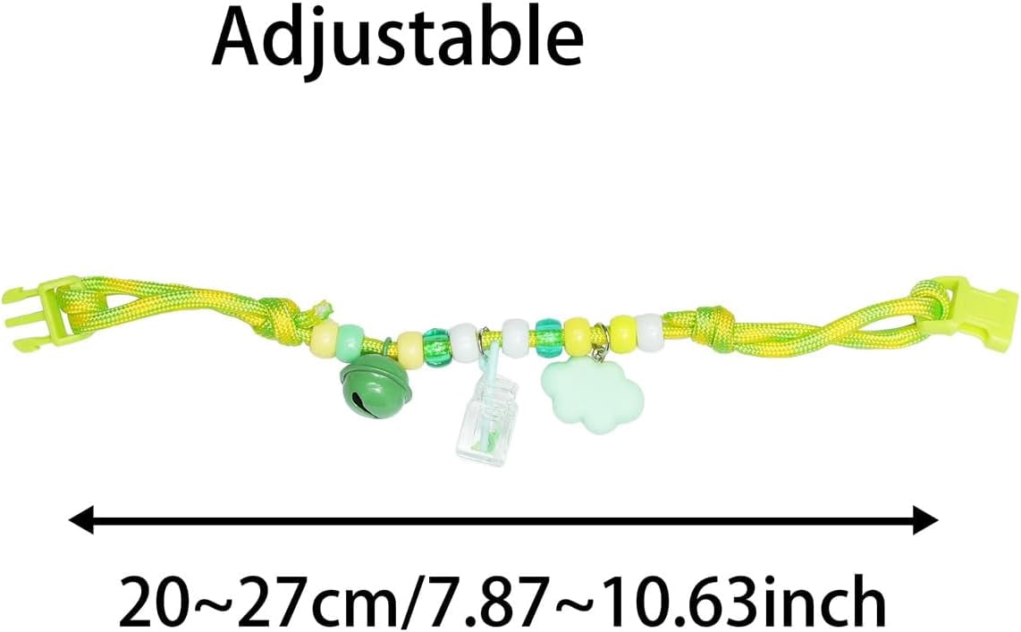 Adjustable Green Bell Cat Collar, Small Dog & Kitten Pet Collar with Jewelry Charm - Image 2