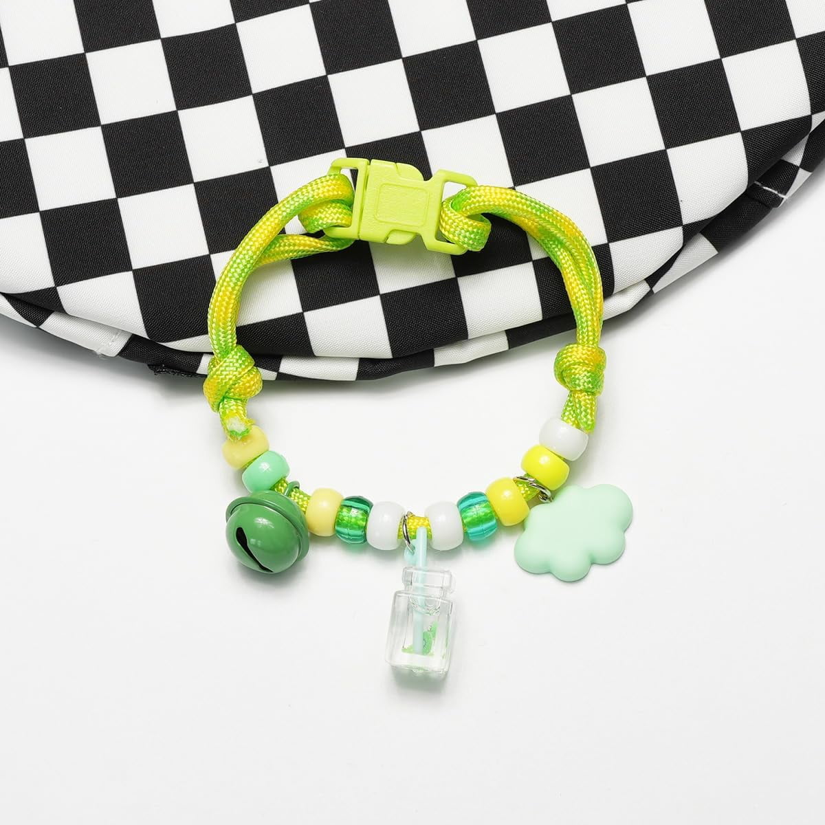 Adjustable Green Bell Cat Collar, Small Dog & Kitten Pet Collar with Jewelry Charm - Image 4