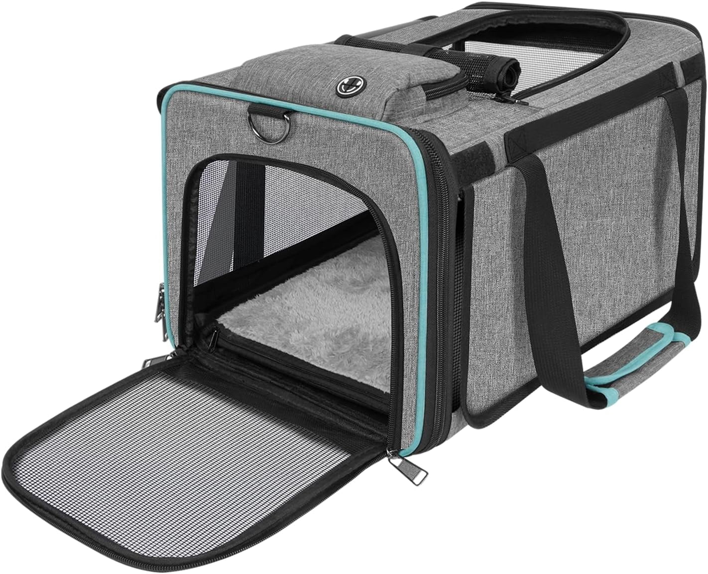 Soft-Sided Airline-Compliant Pet Carrier – 18x11x11 Inch Underseat TSA-Approved Travel Bag for Cats & Small Dogs Under 15 lbs
