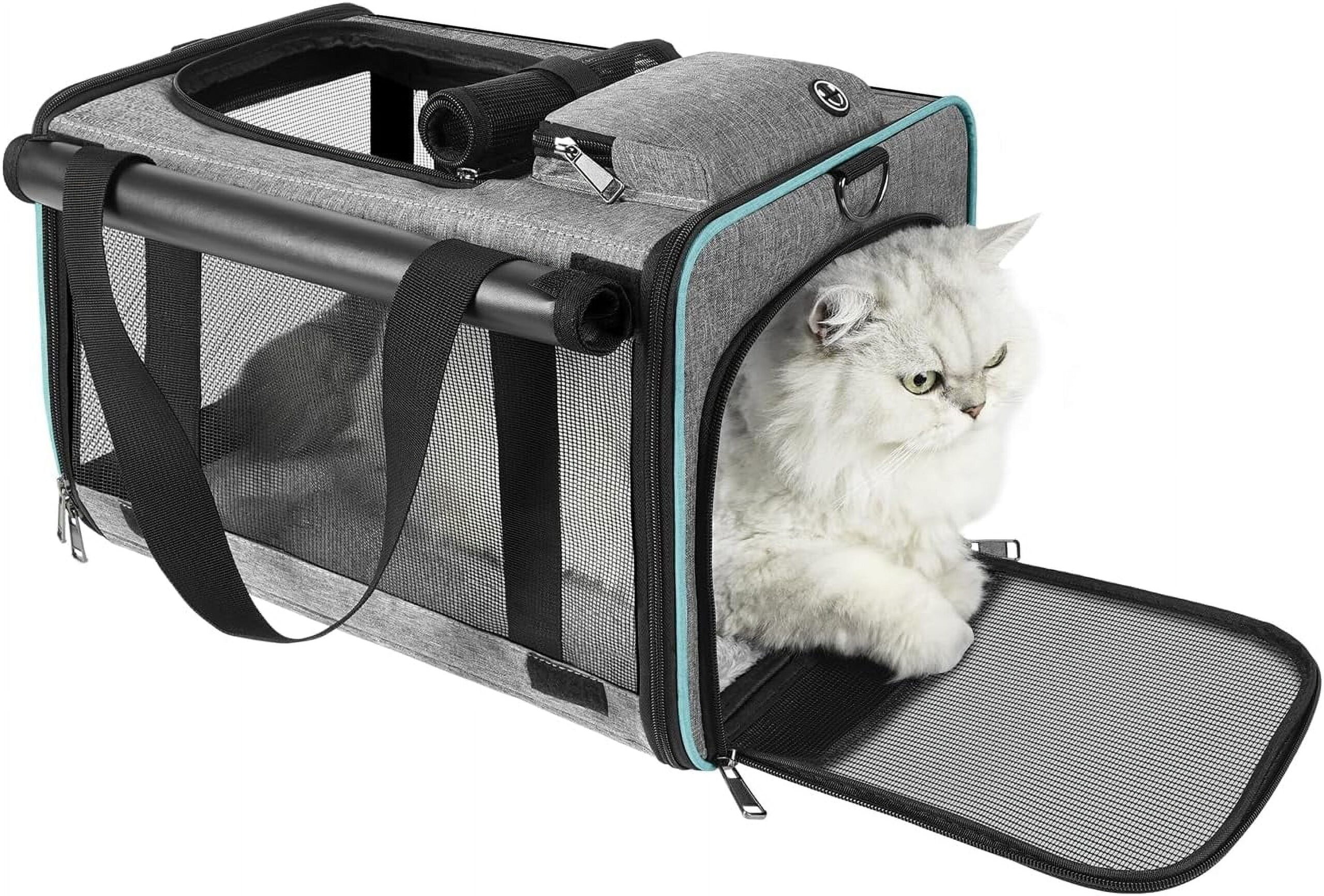 Soft-Sided Airline-Compliant Pet Carrier – 18x11x11 Inch Underseat TSA-Approved Travel Bag for Cats & Small Dogs Under 15 lbs - Image 8