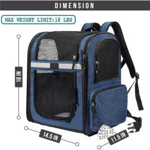 Dog Backpack Carrier for Small Large Cat, Pet, Puppies