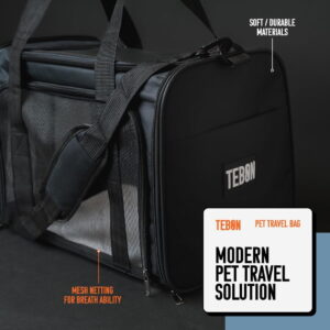17.5" Pet Travel Carrier Bag - Collapsible Cat & Dog Carrier - Breathable,  & Spacious