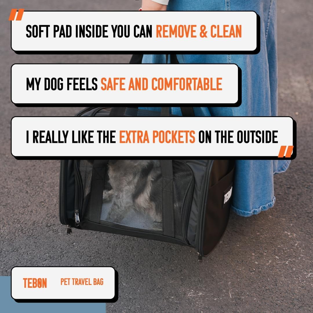17.5" Pet Travel Carrier Bag - Collapsible Cat & Dog Carrier - Breathable, & Spacious - Image 5