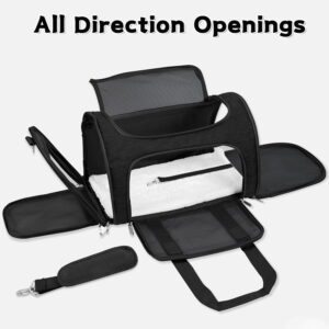 Soft-Sided Pet Carrier with Shoulder Strap, Collapsible Travel Bag for Dogs & Cats up to 25 Lbs, Breathable Mesh Design