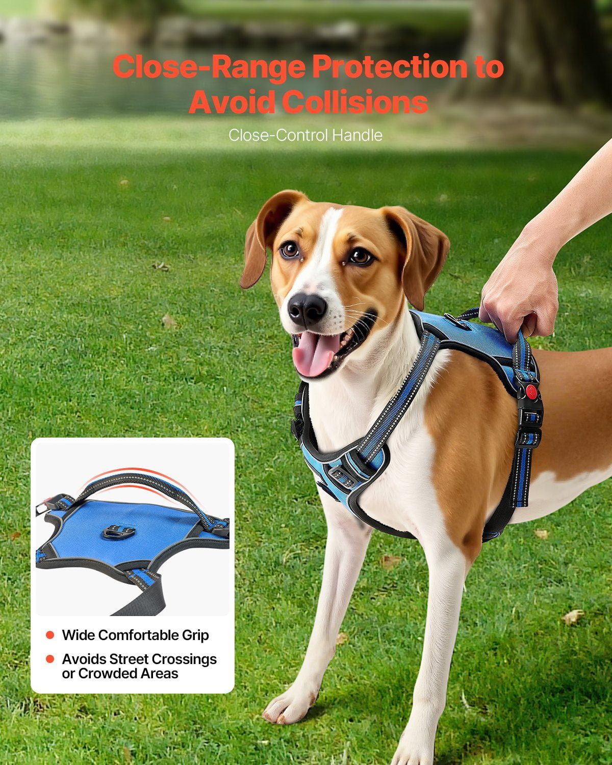 No-Pull Dog Harness for Large Dogs, Adjustable Pet Vest with Handle & Leash Set for Walking, Training, Reflective Strips for Safety - Large Breed Dog Harness - Image 5