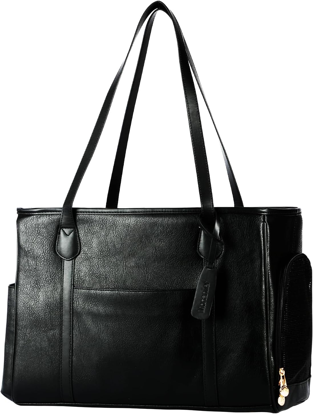 Stylish Dog Purse Carrier, Leather Pet Carrier Bag for Small Dogs Cats Puppy, Airline Approved Soft-Sided Carrier Brown - Image 29