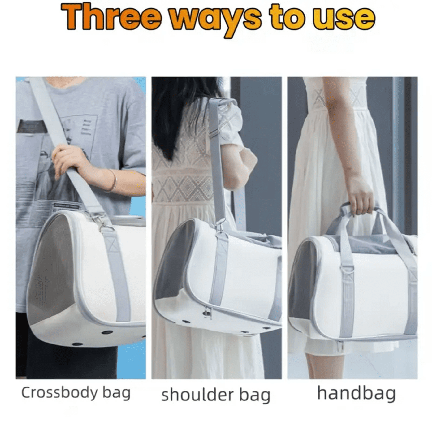 Generic Soft Sided Cat Carrier Bag, Breathable Ventilated Oxford Pet Travel Tote for Car Rides & Vet Visits, Comfortable Portable Kitty Kennel, 15 lb Capacity - Image 6