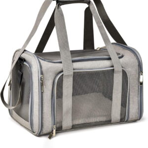 Cat, Dog Carrier for Small Medium Cats Puppies up to 15 Lbs, TSA Airline Approved Carrier Soft Sided, Collapsible Travel Puppy Carrier