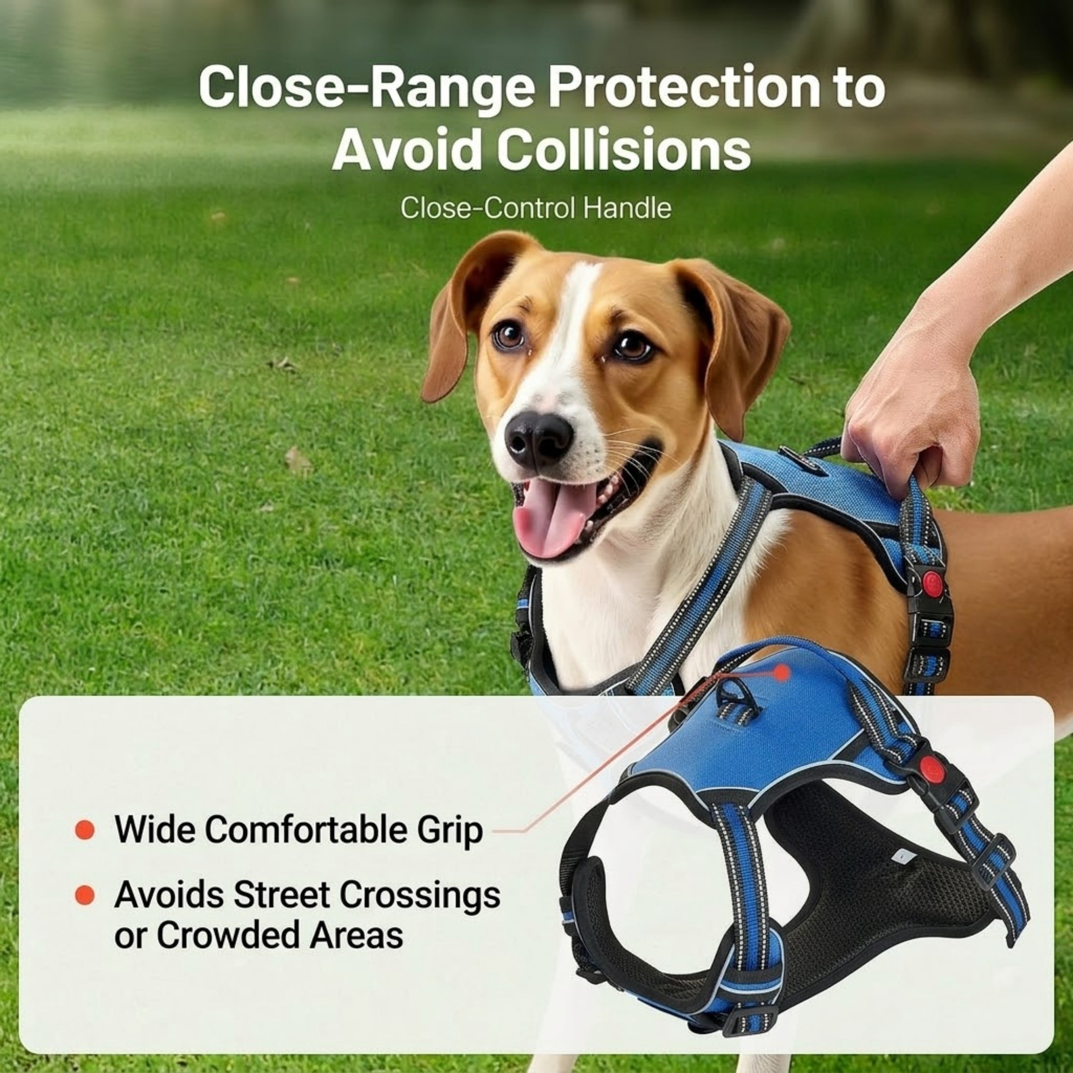 No Pull Dog Harness for Large Dogs, Adjustable Oxford Vest with 5ft Leash, Reflective & Heavy Duty, Black - Image 5