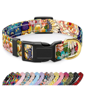 Reflective Dog Collar for Medium Dogs, Cute Boho Adjustable Heavy-Duty Nylon Puppy Collar for Boy and Girl Female, Soft Pet Accessories with Quick Release Buckle, Colorful Mandala