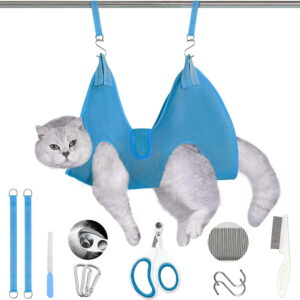 Dog Grooming Hammock for Nail Trimming, Dog Grooming Hammock(S), Dog Sling for Nail Trimming, Hanging Harness Holder for Nail Clipping, Pet Comb Bat Costume Wings for Cats Dogs