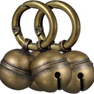 Dog Bells for Pet Tracking, 4 Extra Loud Dog and Cat Bells for Collar,Copper Bells with Quick Clips