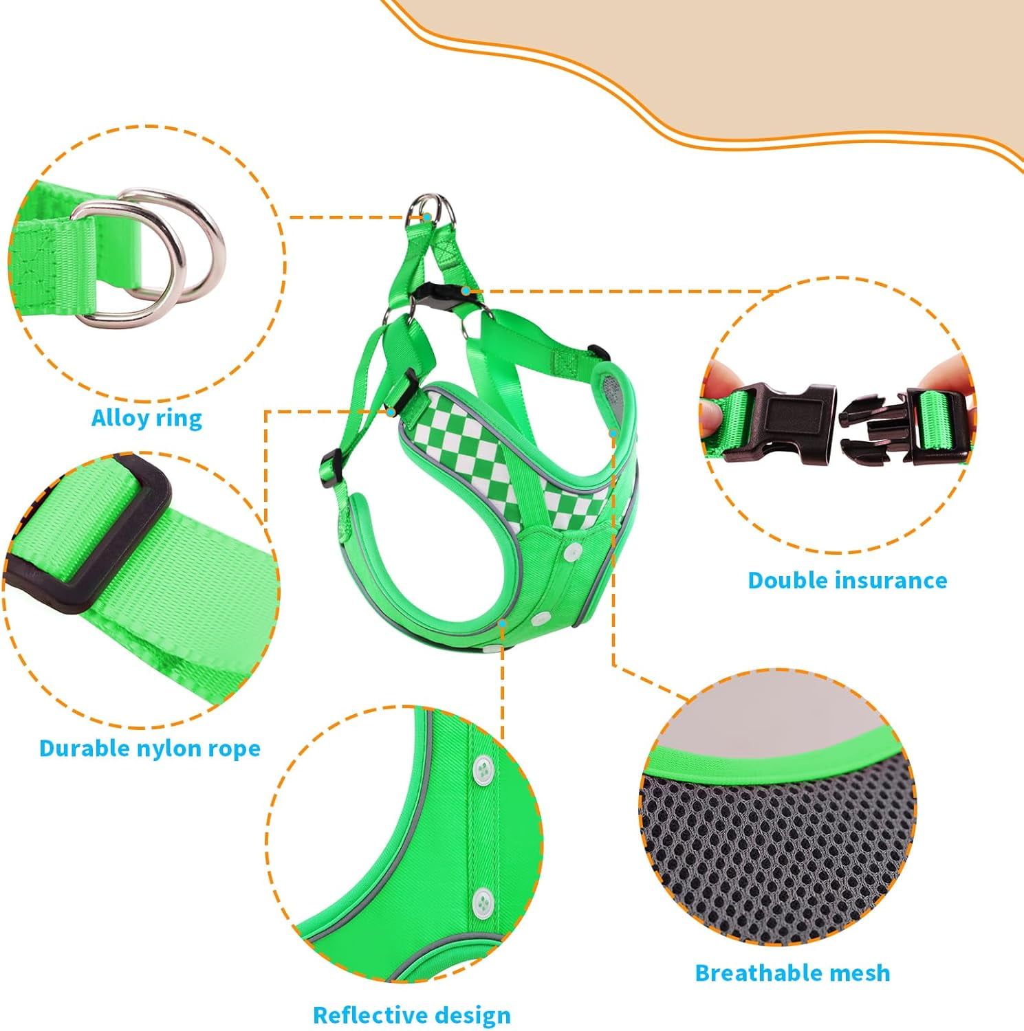 Denim French Bulldog Harness with Leash Set, with Breathable Padded Puppy Harness for Small Dogs Training and Walking (XS Pink) - Image 30