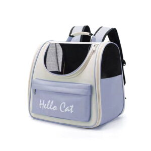 Cat Bag Large-Capacity Pet Supplies, Cat Out Portable Space Bag, Sun-Proof Breathable Pet Bag  Blue