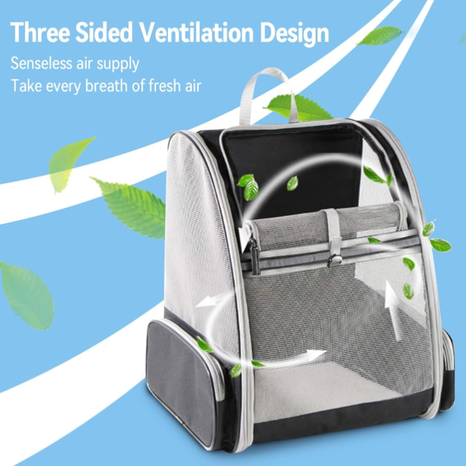 Expandable Pet Carrier Backpack for Cats & Small Dogs – Airline Approved, Breathable Mesh Design, Foldable Travel Bag for Hiking, Camping & Daily Use - Image 3