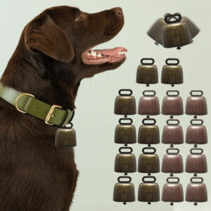 18 PCS Cow Horse Sheep Grazing Copper Bells Small Brass Bells Cattle Goat Farm Loud Bronze Bell Long Distance Horse Sheep Iron Bells, 2 Colors