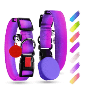 Dog Collar Nylon Dog Collar with Airtag Holder - Adjustable for Large Dogs, Small & Medium Dogs - Breakaway Puppy Collars for Large Breed Dogs - Boy & Girl Collars