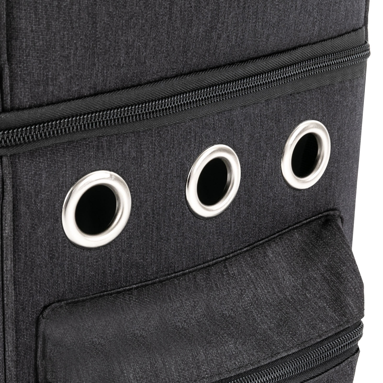 1 PCS Black Double-Compartment Pet Rolling Carrier, Pet Carrier with Wheels, Pet Trolley Bag, Max. Load Capacity: About 10kg/ 22.05 lbs - Image 14