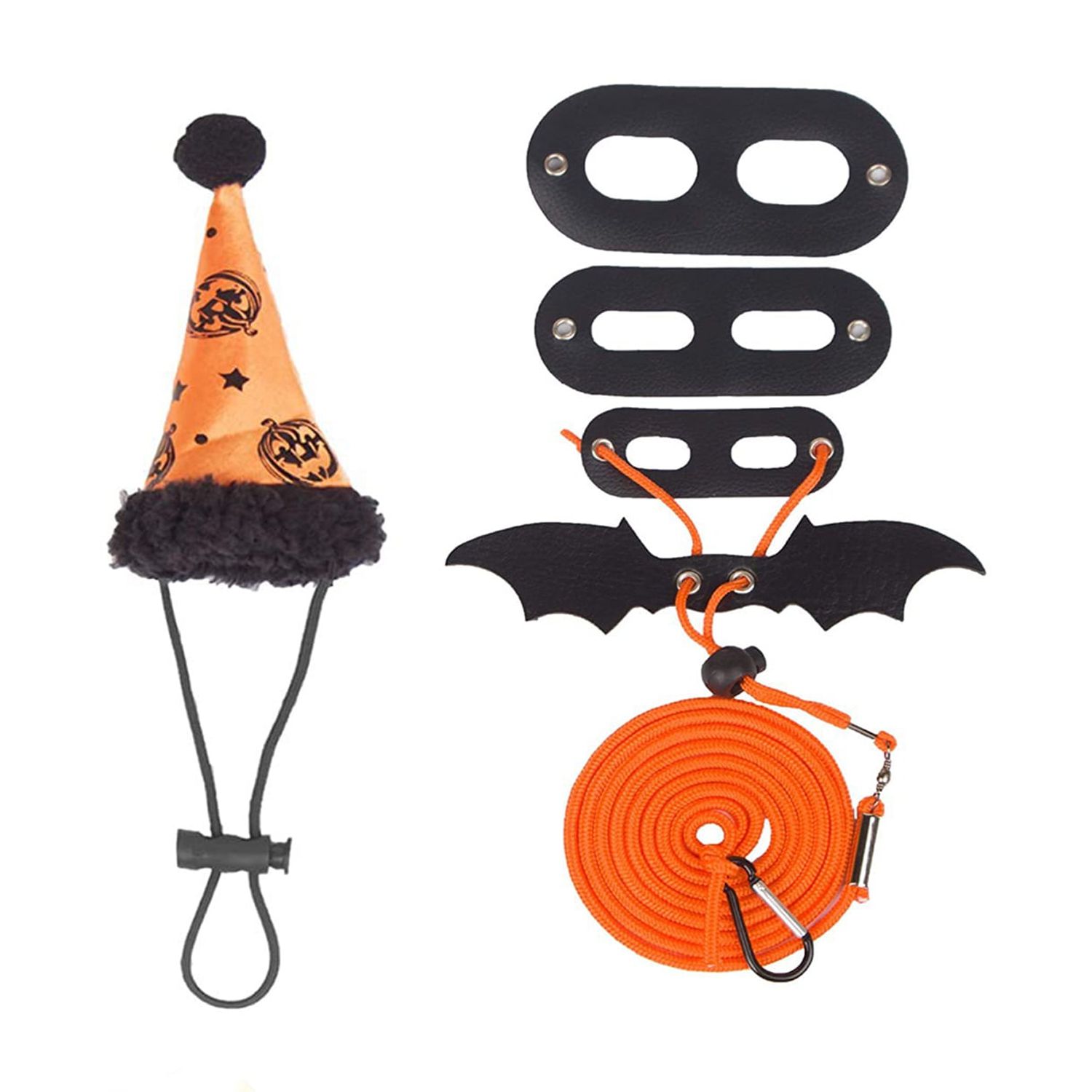 Adjustable Leash Set Bearded Dragon Harness Halloween Costume Hat 3 Sizes Soft Leather Vest Wing Decoration - Image 5