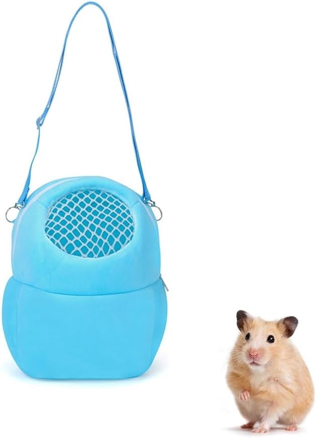 WishLotus Hamster Carrier Bag, Portable Outgoing Travel Handbags with Nylon Straps Small Pet Pouch for Hamster Rat Mini Hedgehog (Pink, M) - Image 12