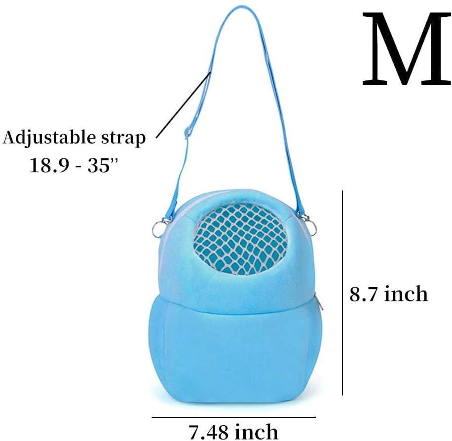 WishLotus Hamster Carrier Bag, Portable Outgoing Travel Handbags with Nylon Straps Small Pet Pouch for Hamster Rat Mini Hedgehog (Pink, M) - Image 13