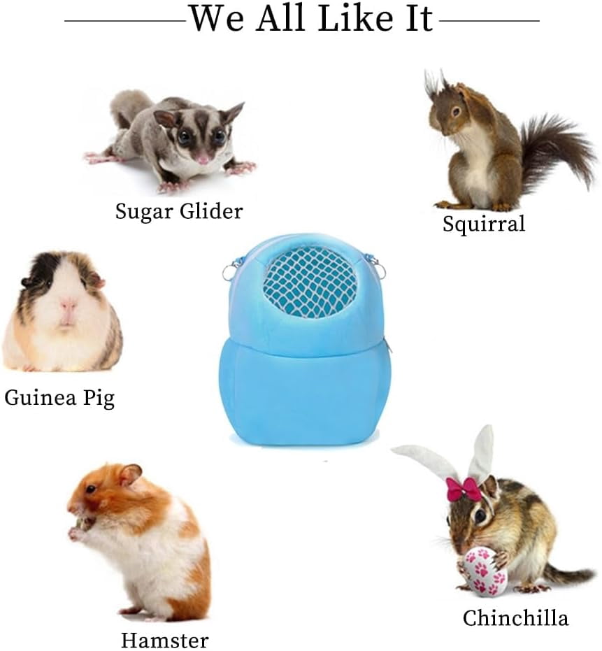 WishLotus Hamster Carrier Bag, Portable Outgoing Travel Handbags with Nylon Straps Small Pet Pouch for Hamster Rat Mini Hedgehog (Pink, M) - Image 14